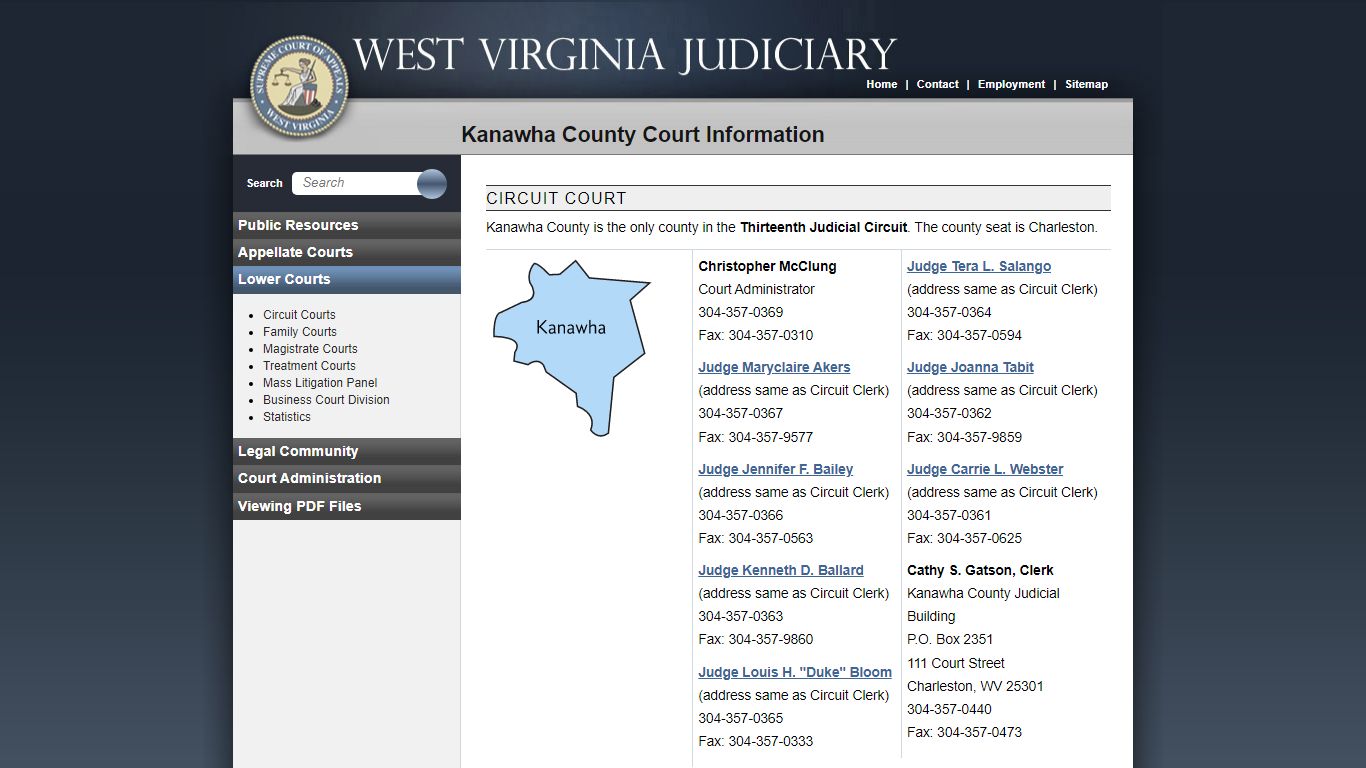 Kanawha County Court Information - West Virginia Judiciary